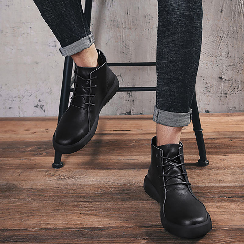 Elias™ Retro Leather Boots