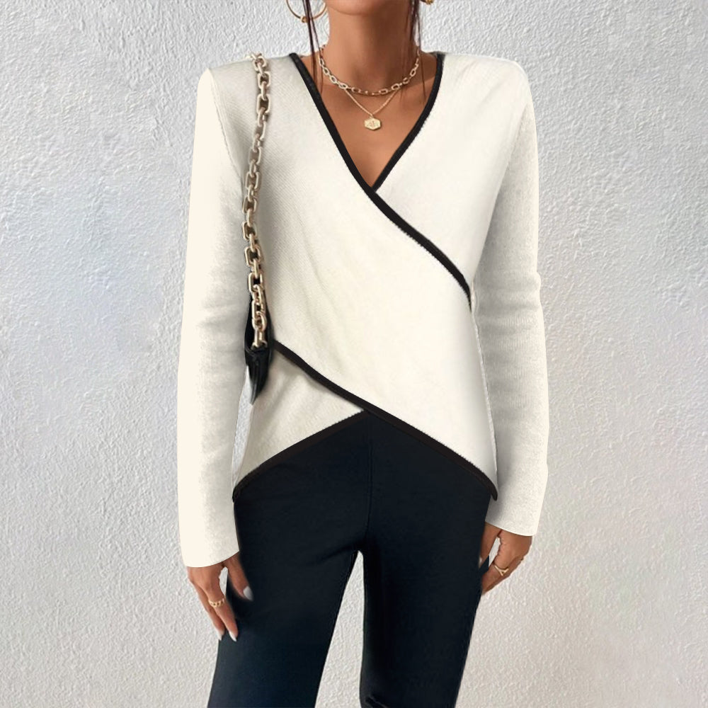 Eva™ | Elegant V-Neck Sweater