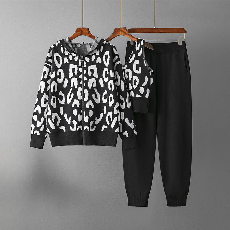 Hailey™ | Classic Leopard Print Knit Set