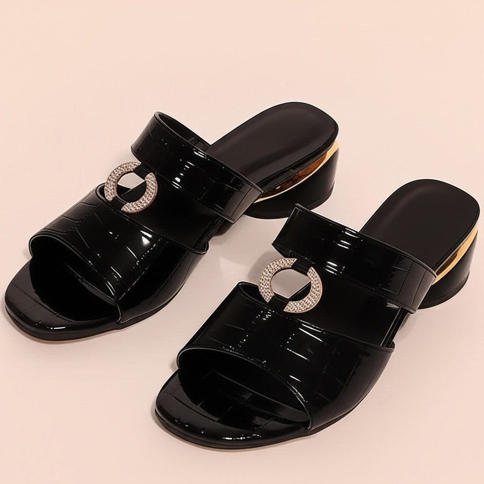 Evelinas Rhinestone Slides