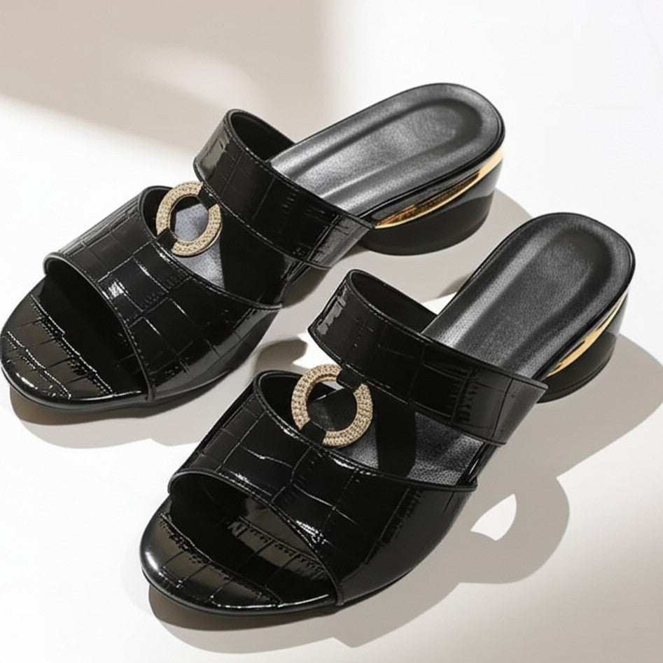 Evelinas Rhinestone Slides