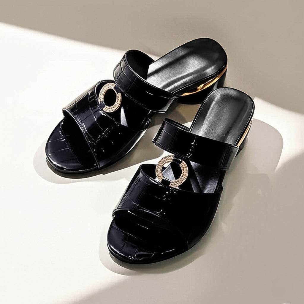 Evelinas Rhinestone Slides