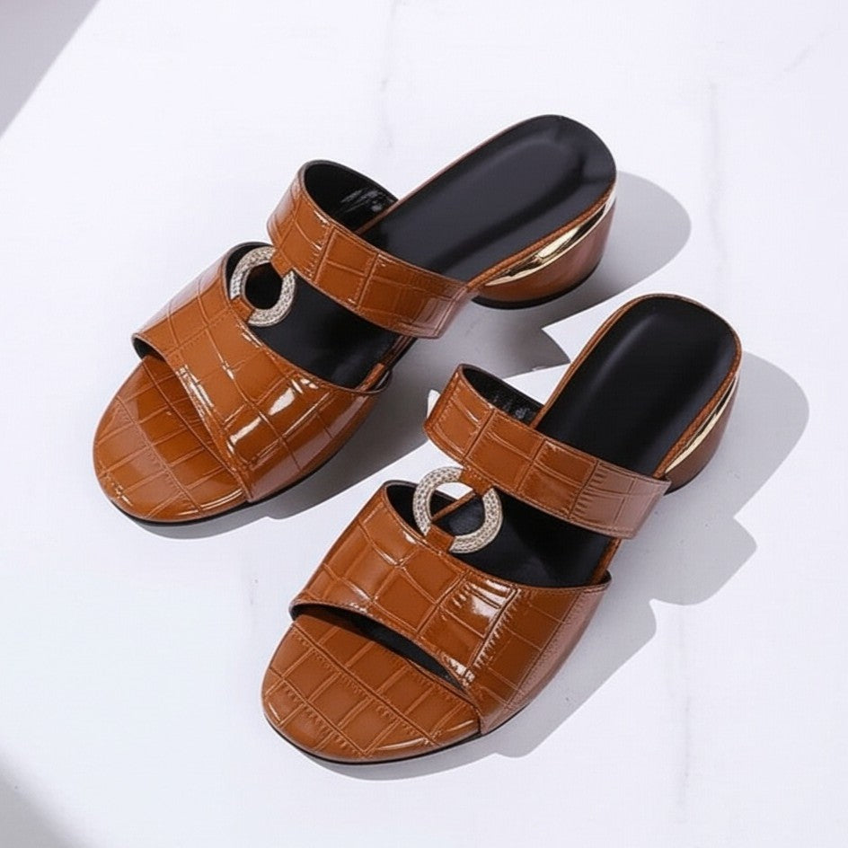 Evelinas Rhinestone Slides