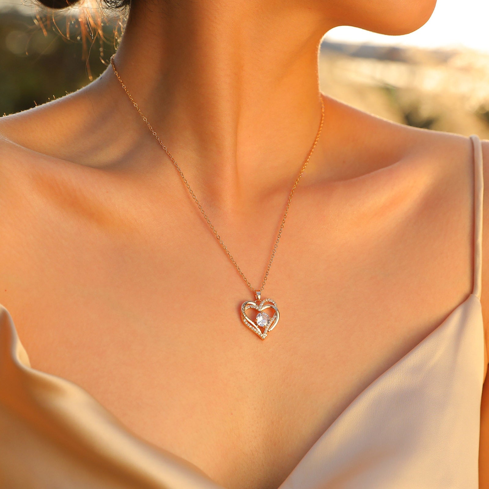 Two Hearts, One Love Necklace
