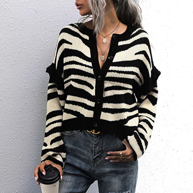 Amina™ | Striped Knit Sweater
