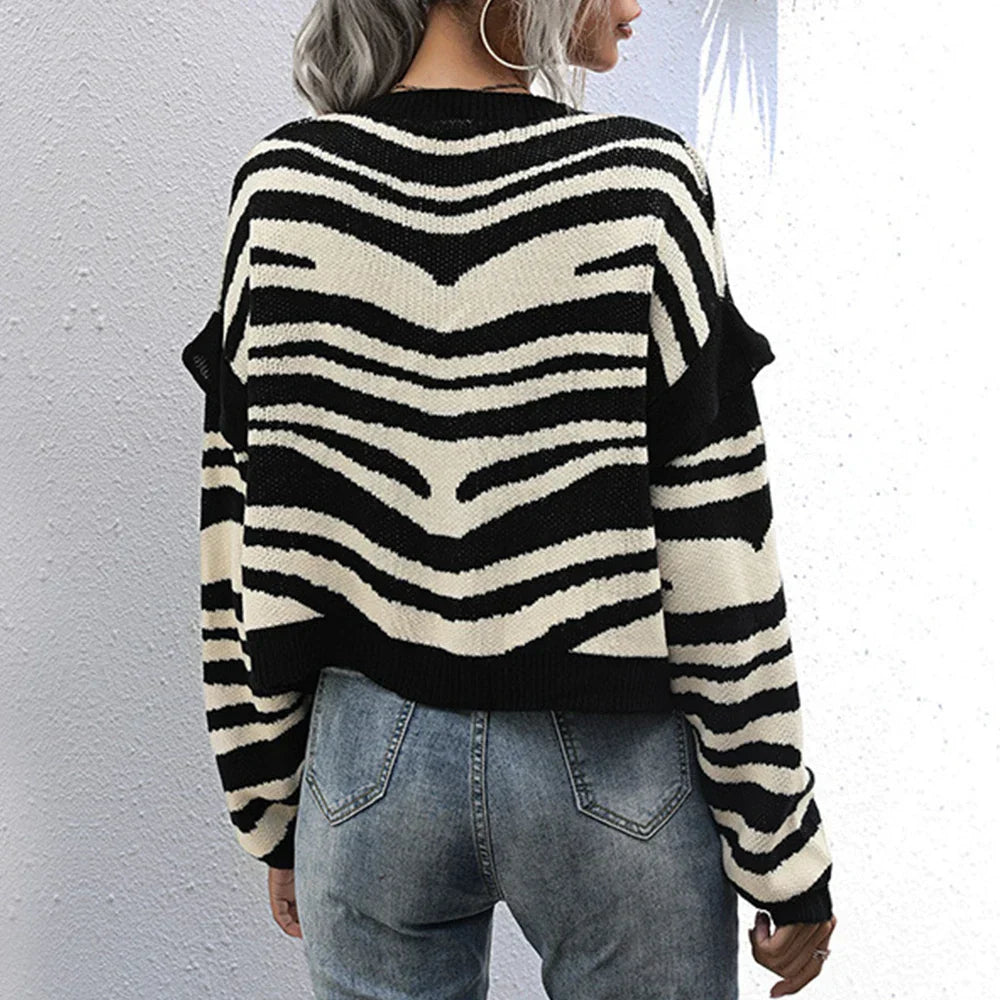 Amina™ | Striped Knit Sweater