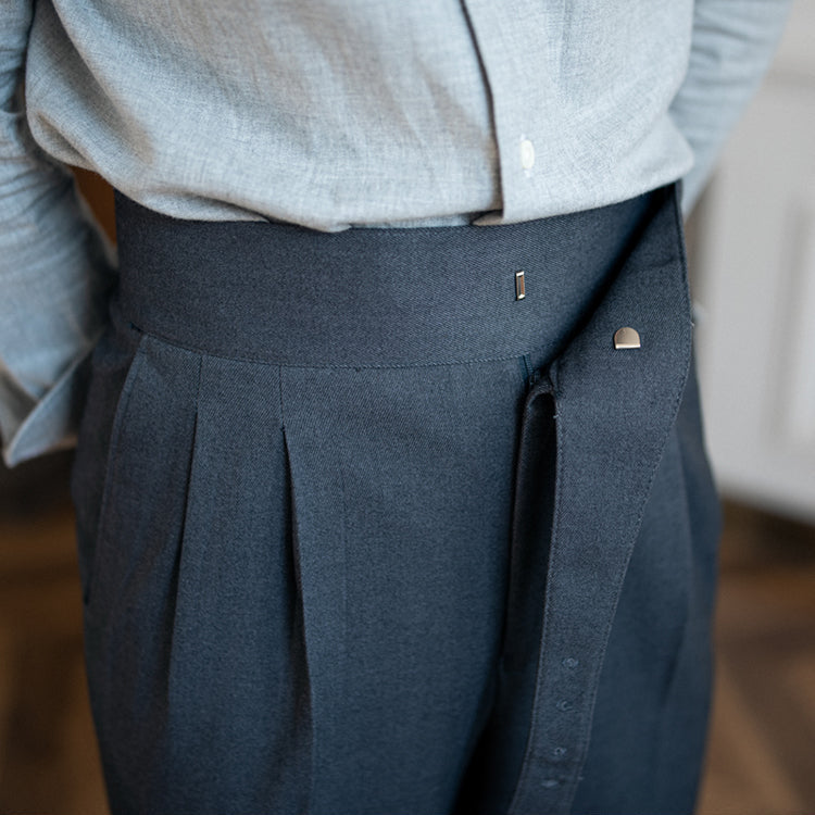 Slim Fit Pleated Trousers