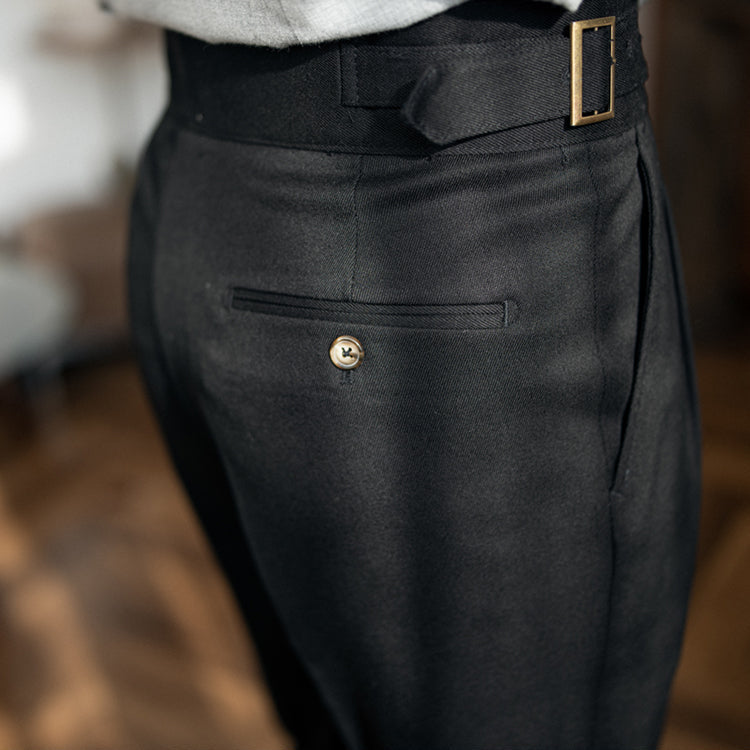 Slim Fit Pleated Trousers