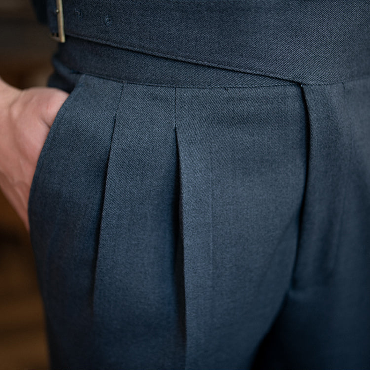 Slim Fit Pleated Trousers