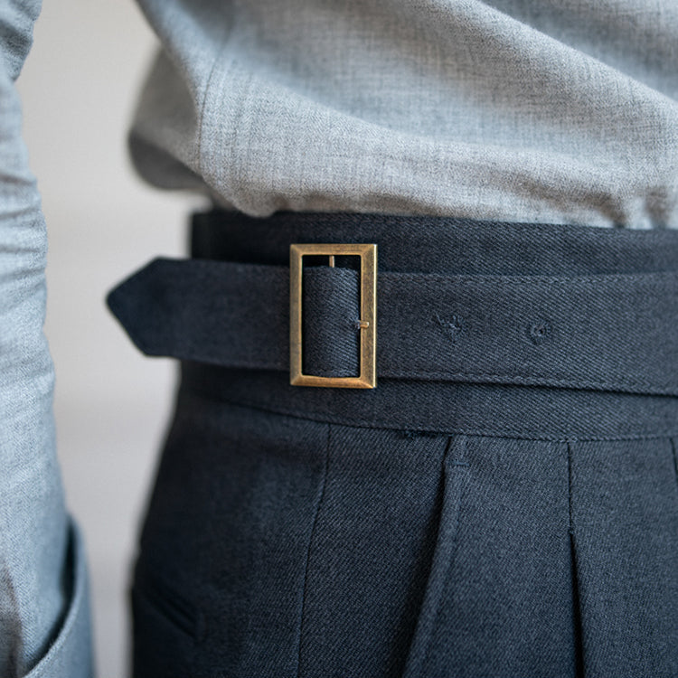 Slim Fit Pleated Trousers