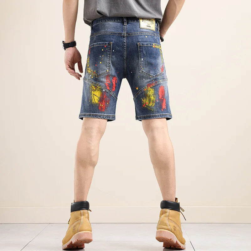 Splash Denim Shorts