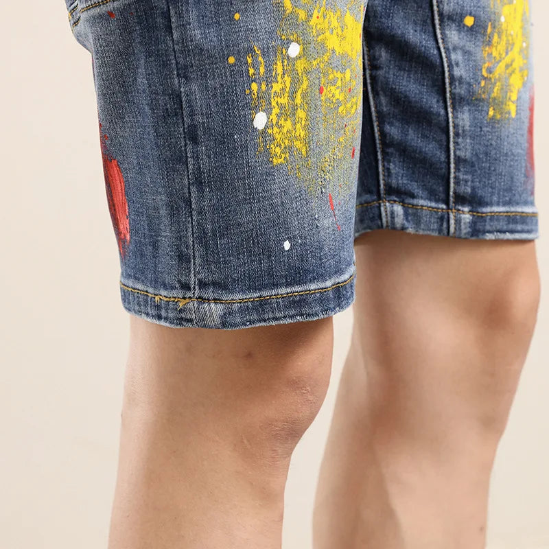Splash Denim Shorts