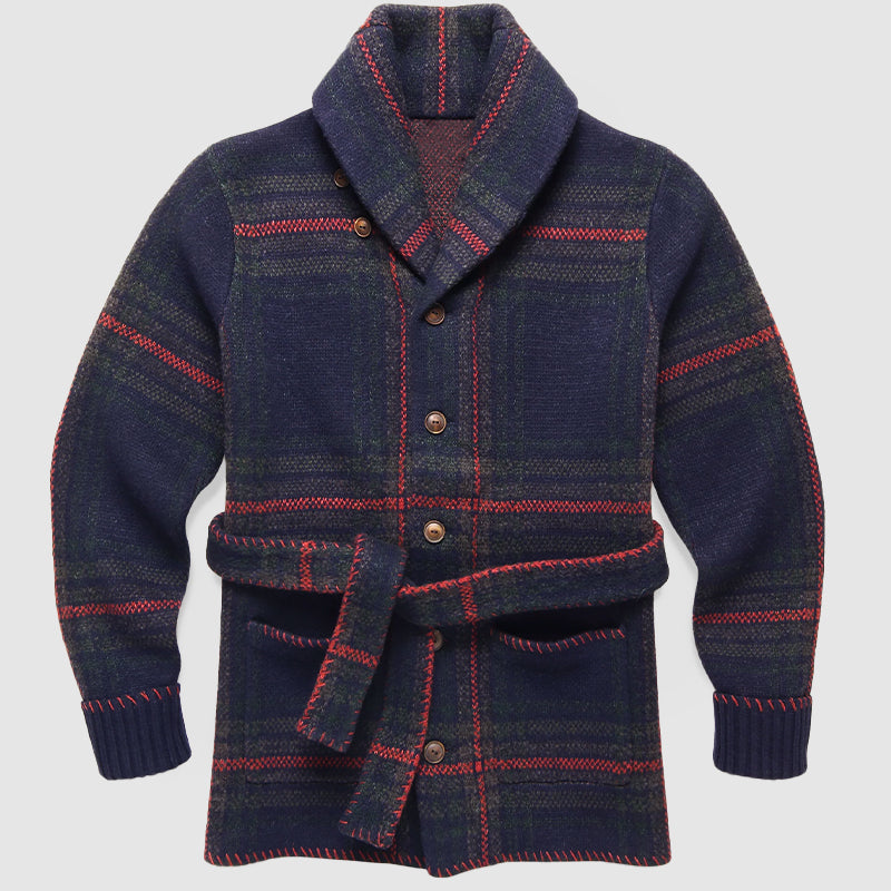 Gavin™ | Plaid Knit Cardigan