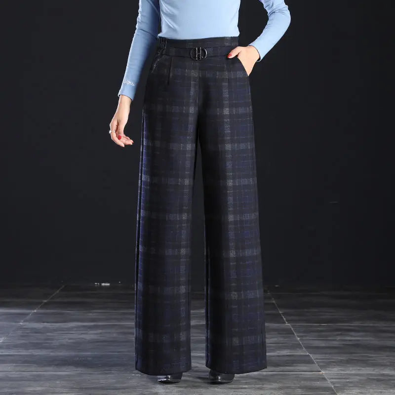 Raina Wool Plaid Pants