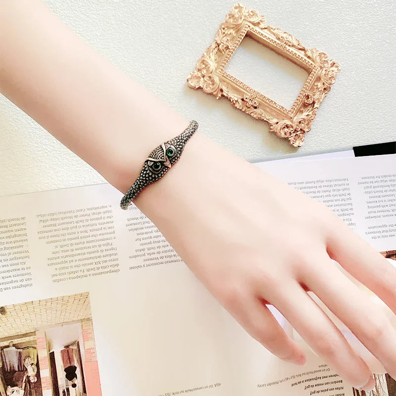 Arwen Owl Silver Bracelet