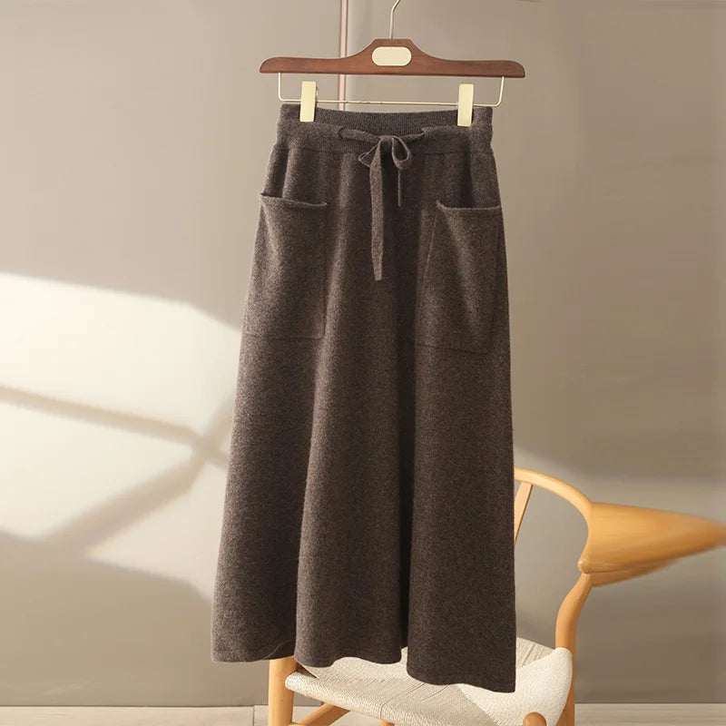 Clara Wool A-Line Skirt