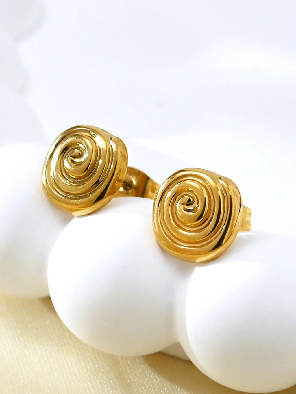 Maeve Spiral Disc Earrings