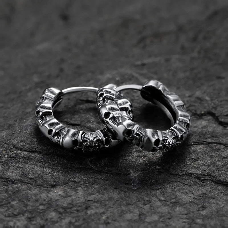 Memento Mori Hoop Earrings