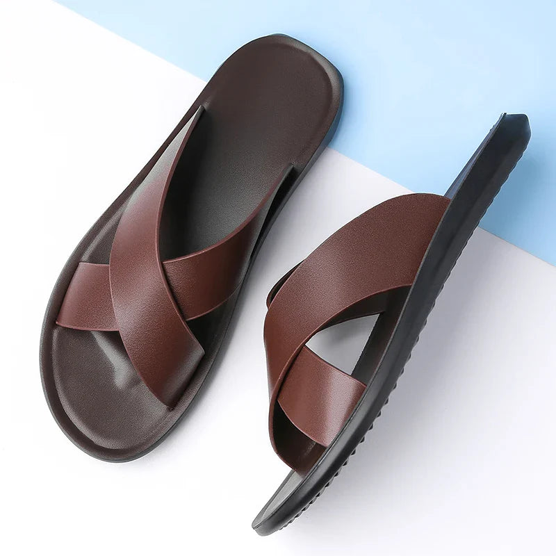 Theo Leather Slides