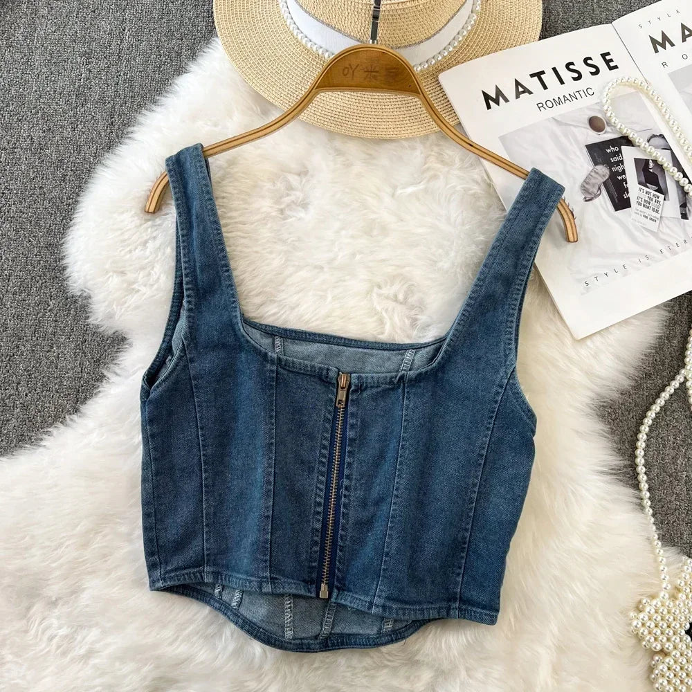 Kaia Denim Corset Top