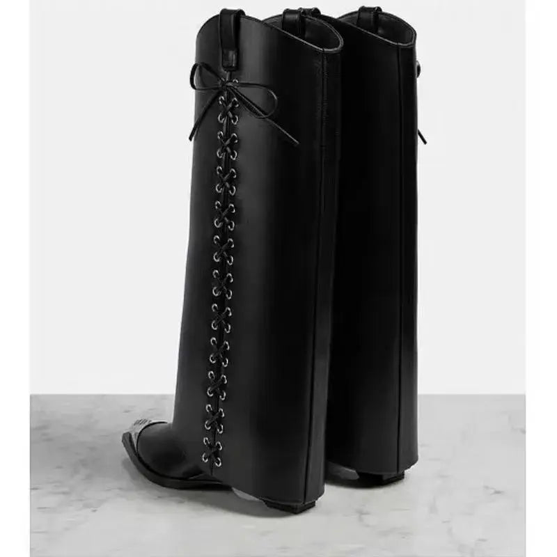 Raven Metal Heel Boots