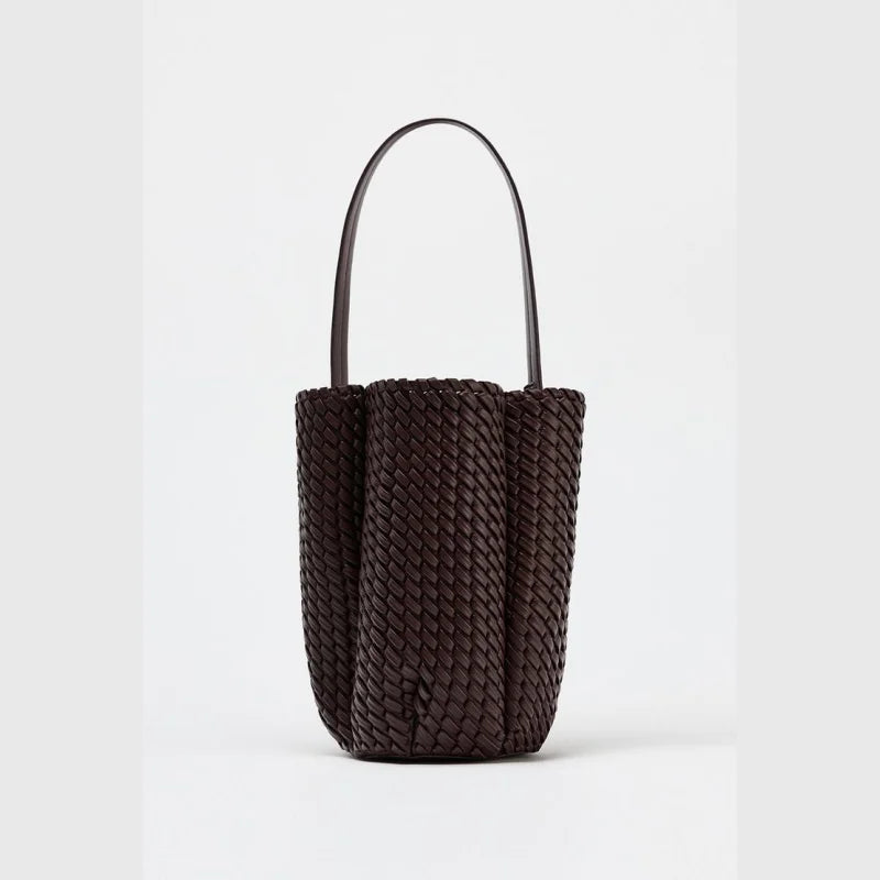 Mila Woven Bucket Bag