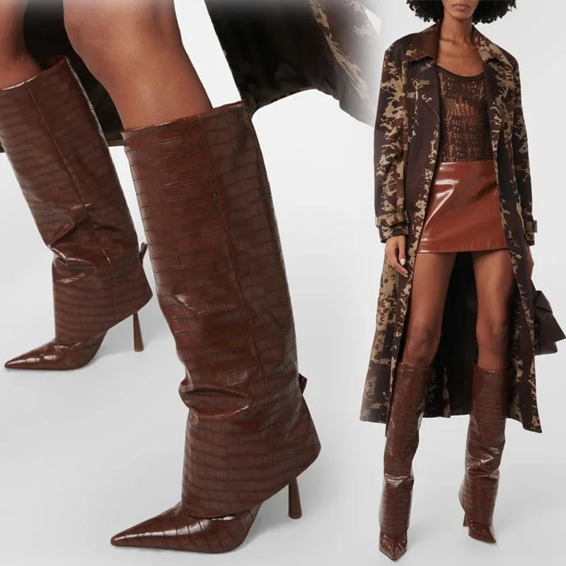 Kylan Pointed Knee Boots