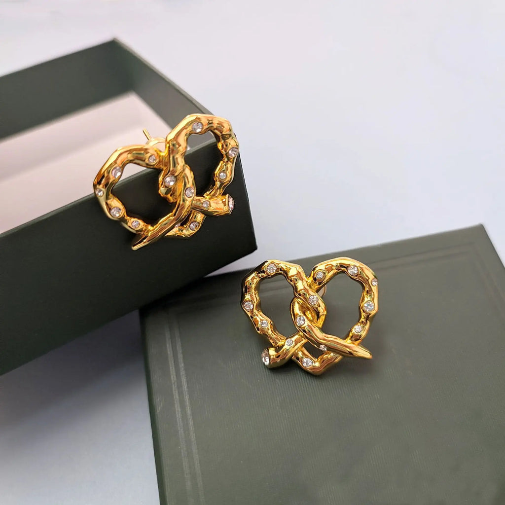 Heart Huggie Earrings