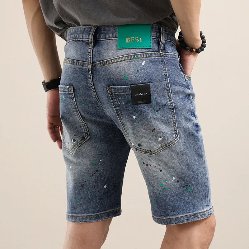 Splash Denim Shorts