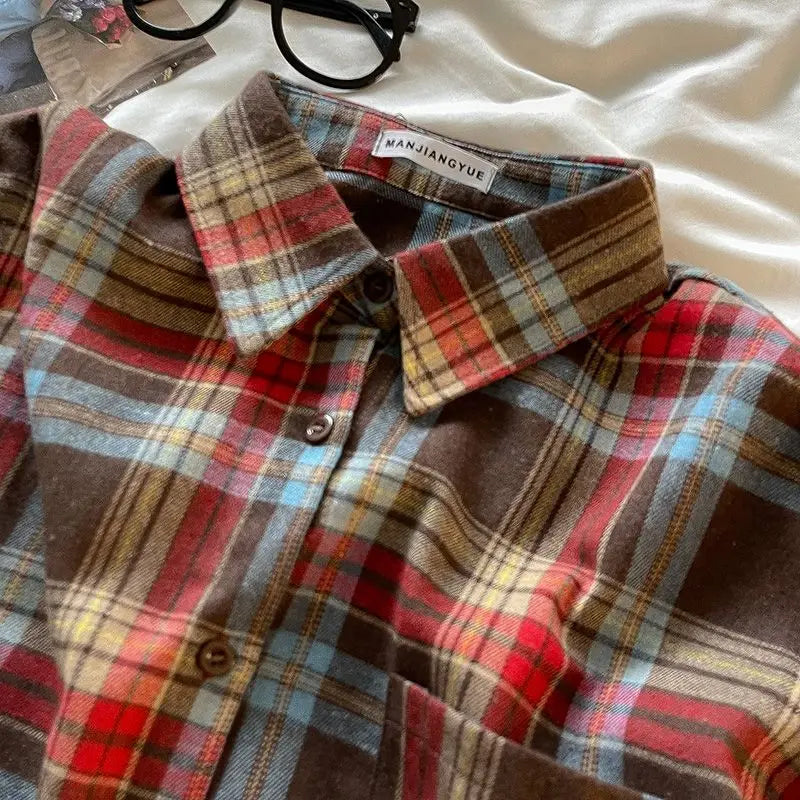 Clara Retro Plaid Shirt