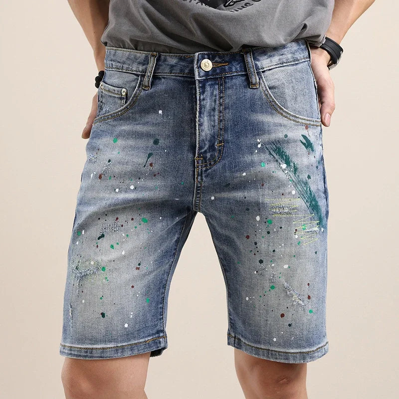 Splash Denim Shorts