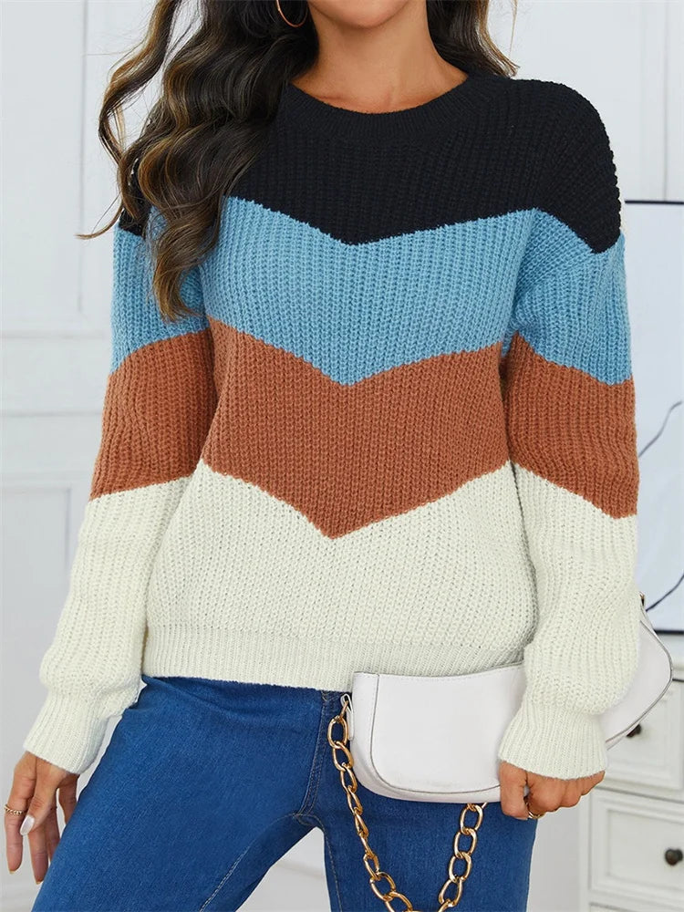 Alina Color Splice Sweater