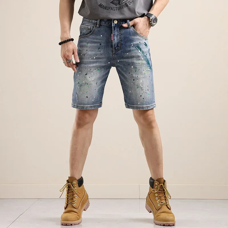 Splash Denim Shorts