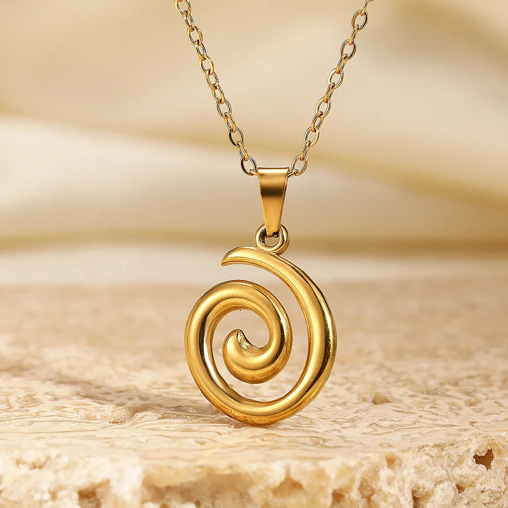 Aveline Spiral Pendant Necklace