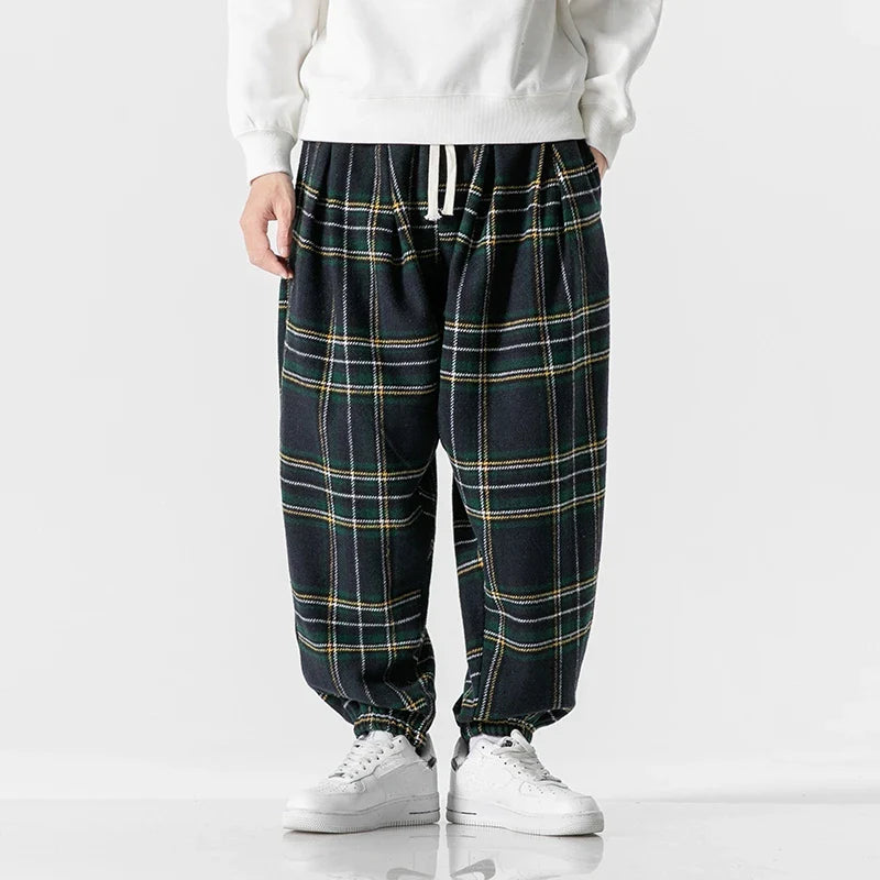 Relaxed Plaid Sweatpants
