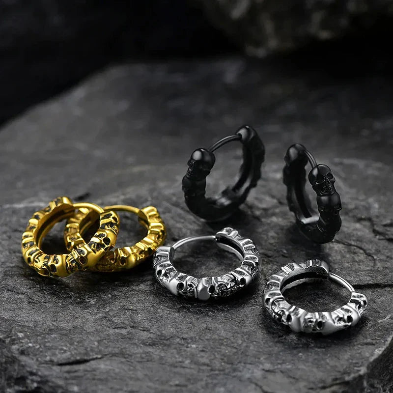 Memento Mori Hoop Earrings