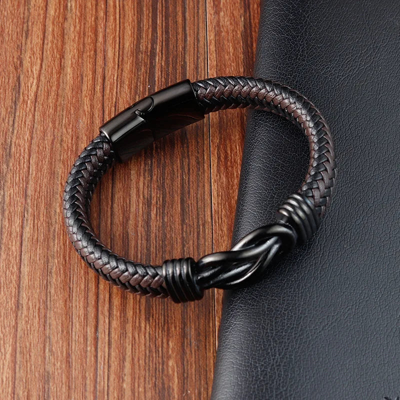 Atlas Leather Knot Bracelet
