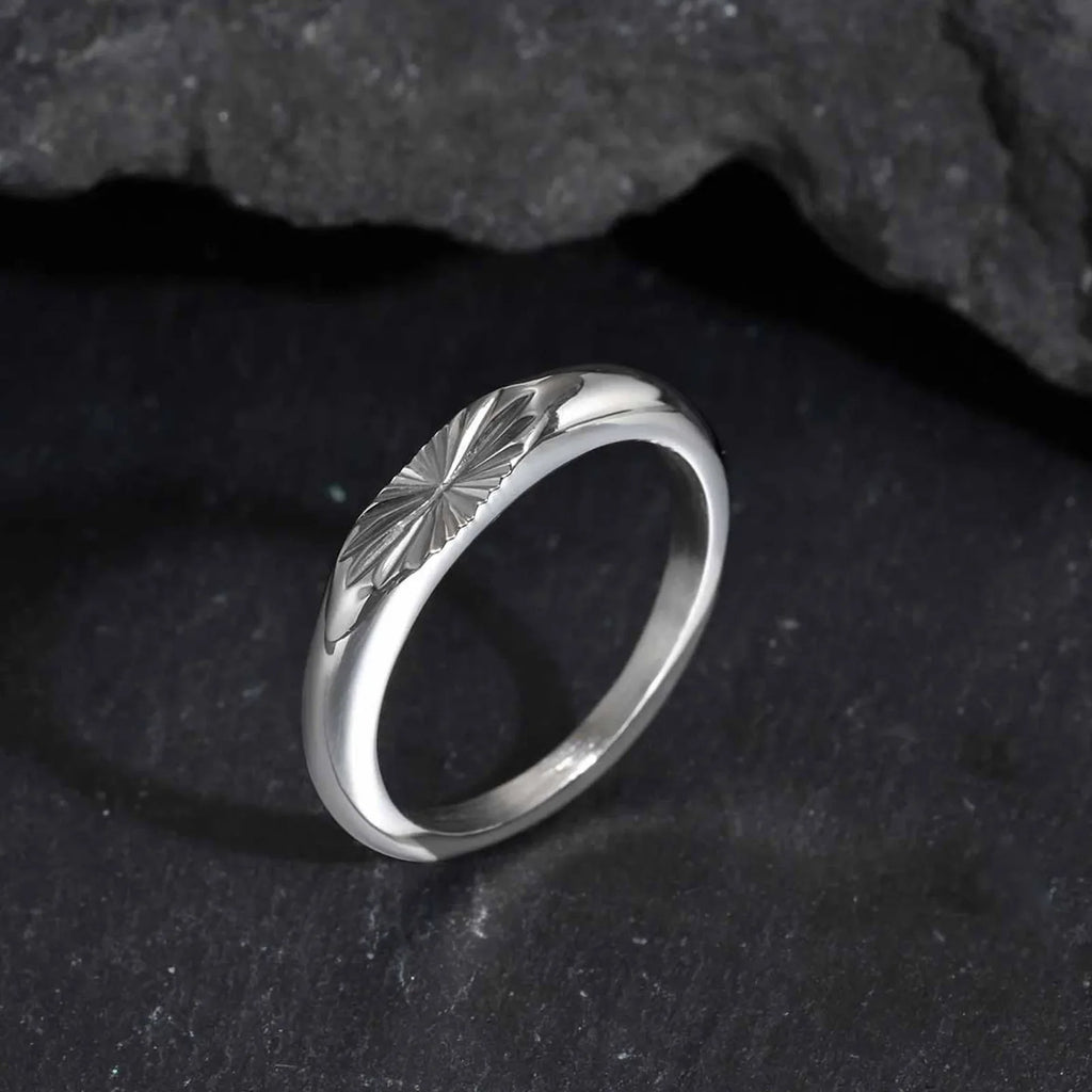 Orion Sunburst Steel Ring