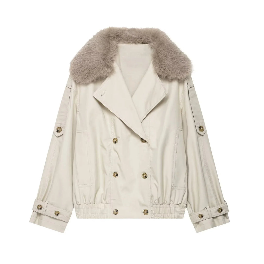 Camille Fur-Trim Trench