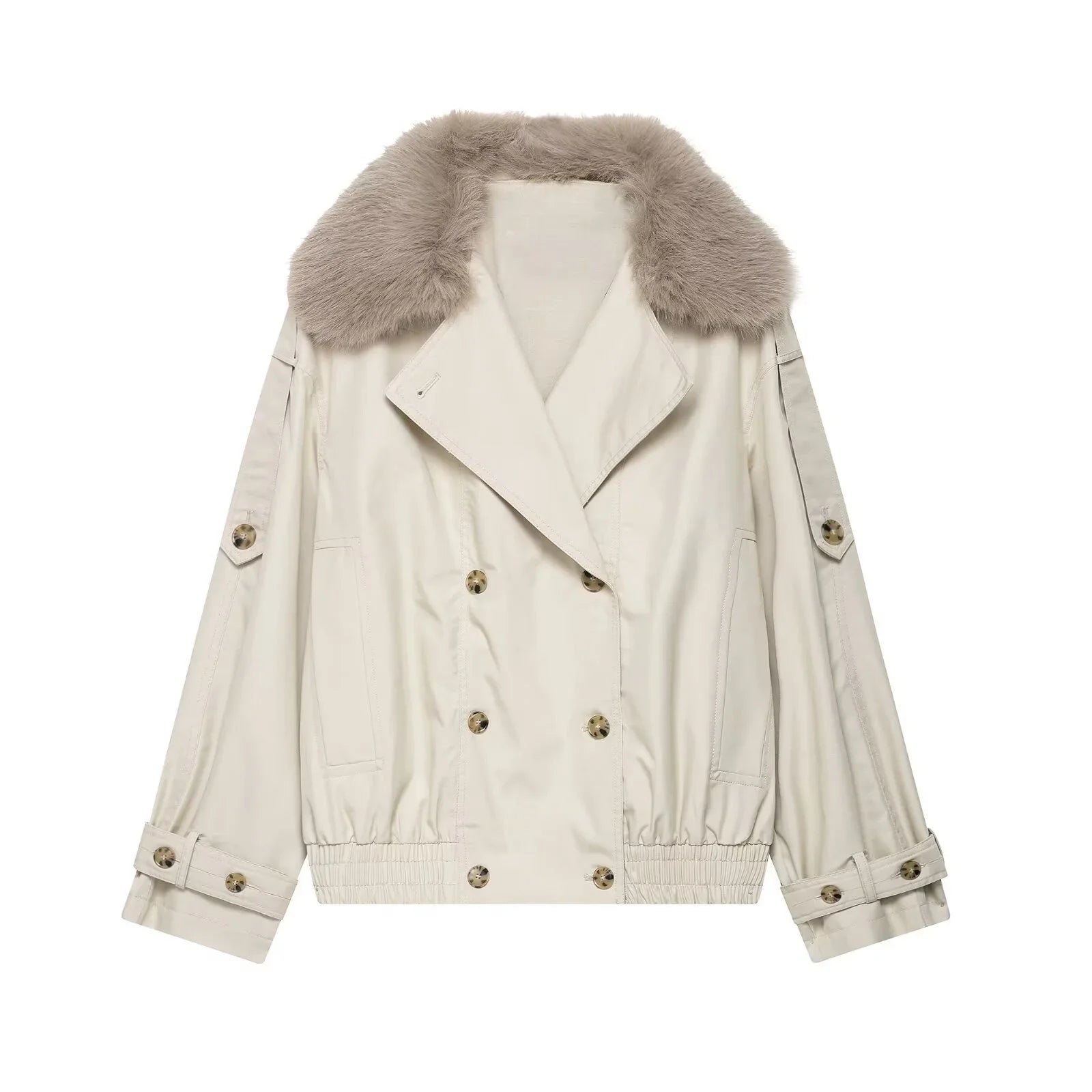 Camille Fur-Trim Trench