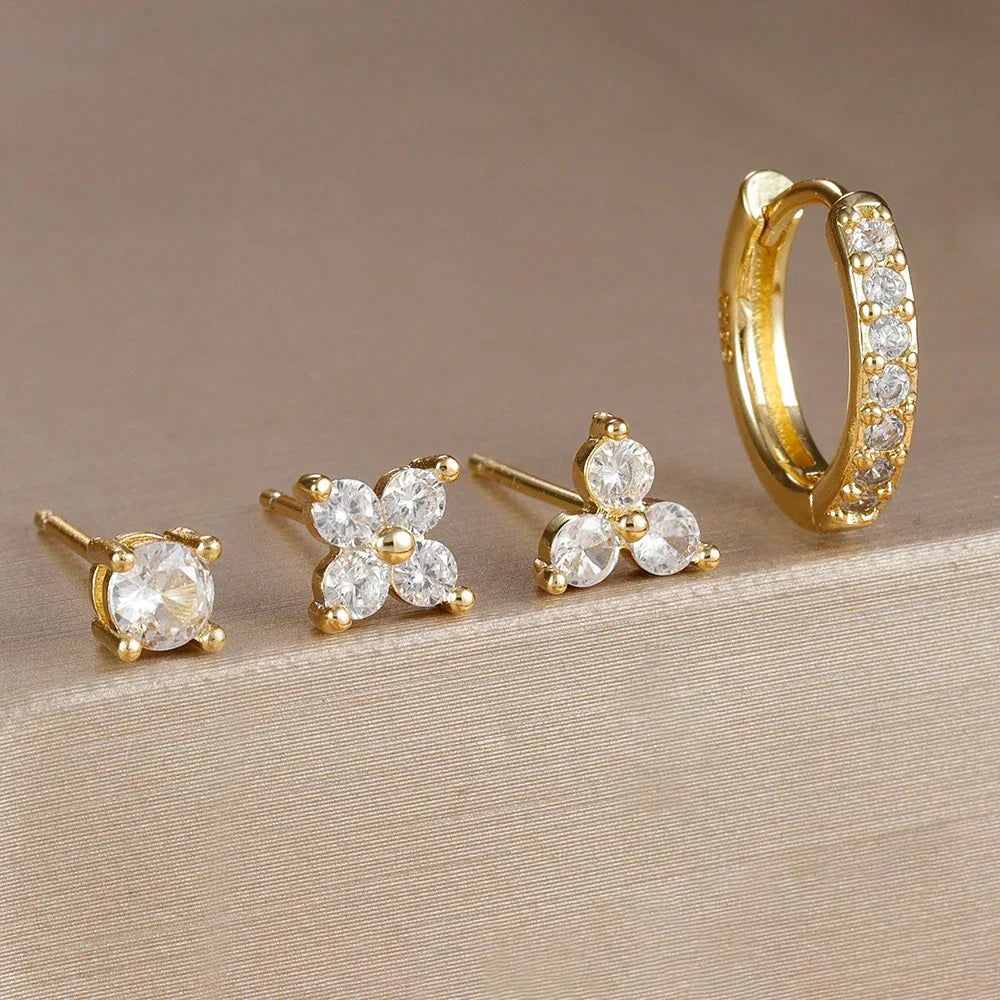 Aria Gold Earring Set