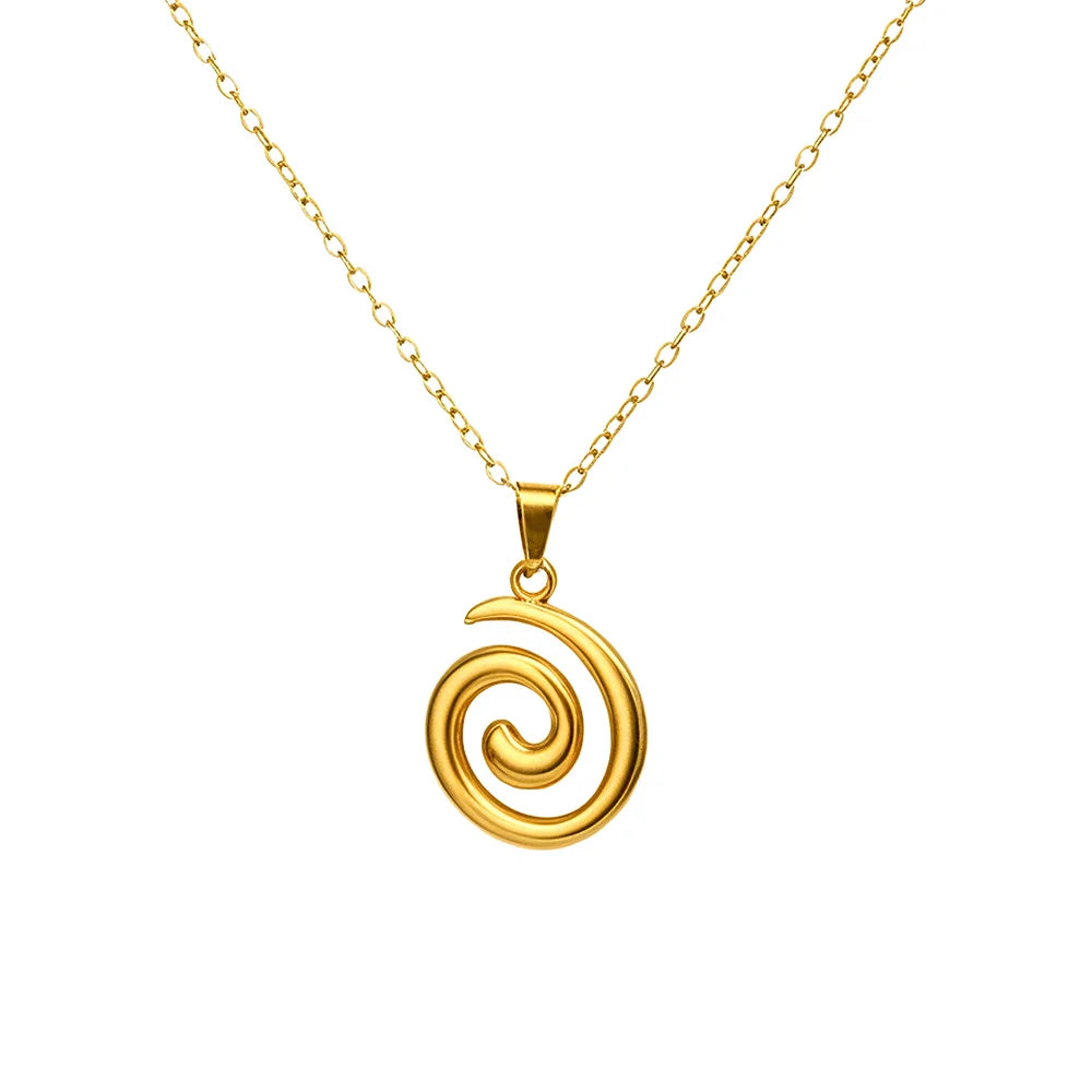 Aveline Spiral Pendant Necklace