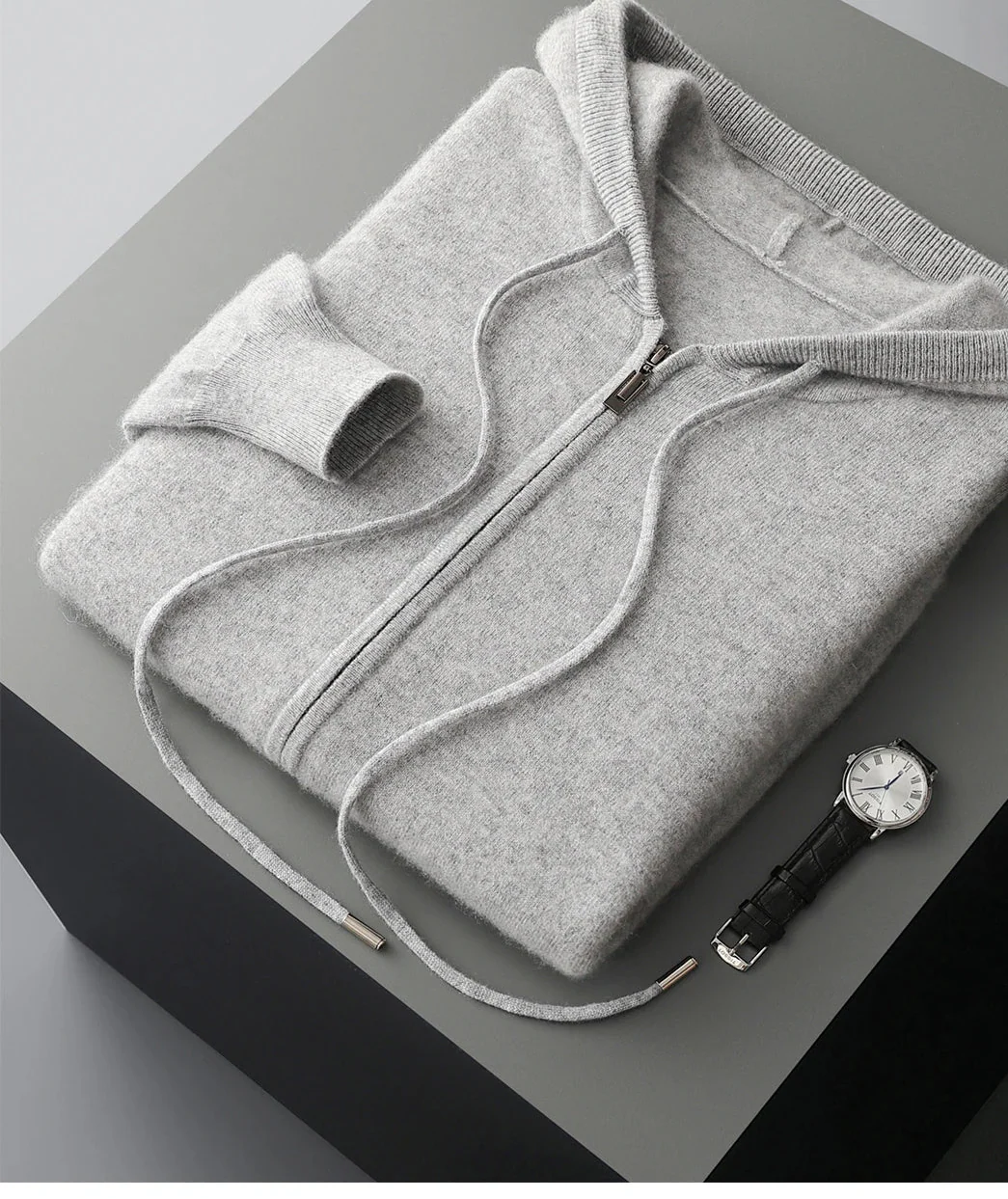 Ezra Cashmere Zip Hoodie