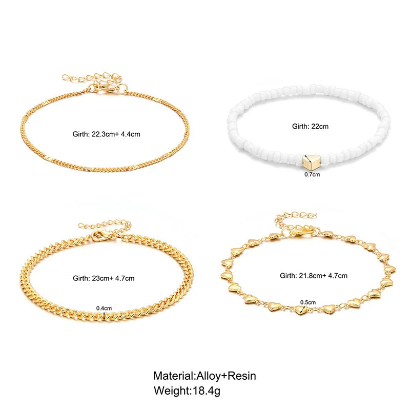 Melodie Boho Heart Anklet