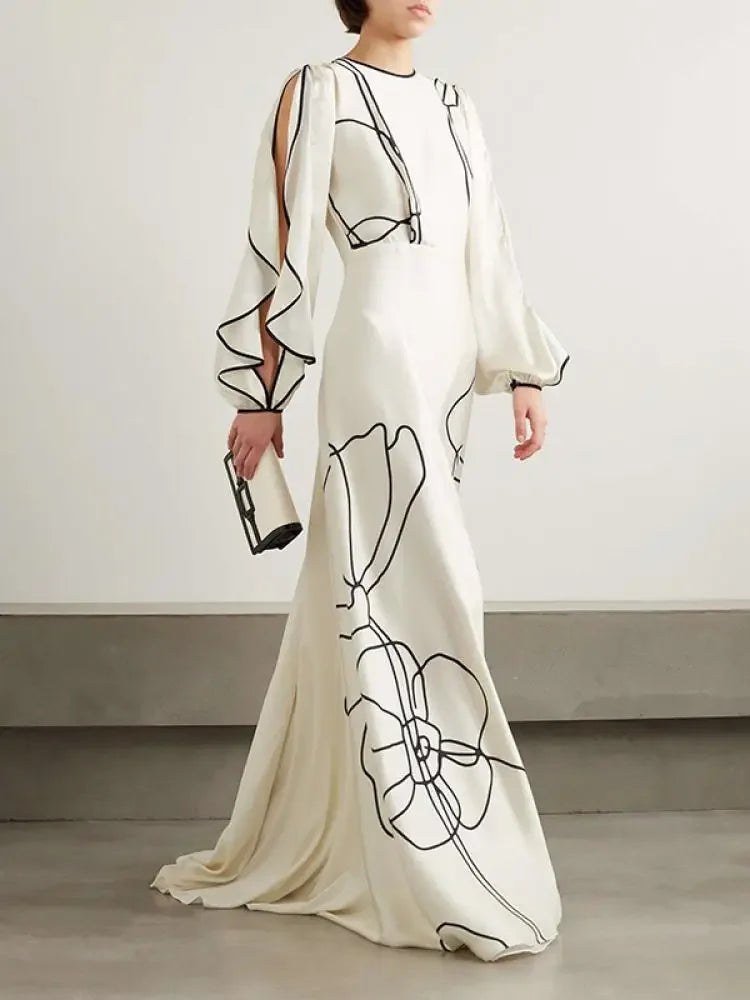 Yeezzi Floral Evening Gown