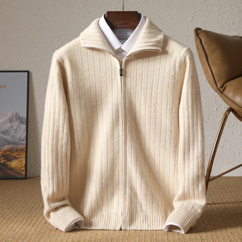 Theodore Pure Wool Cardigan