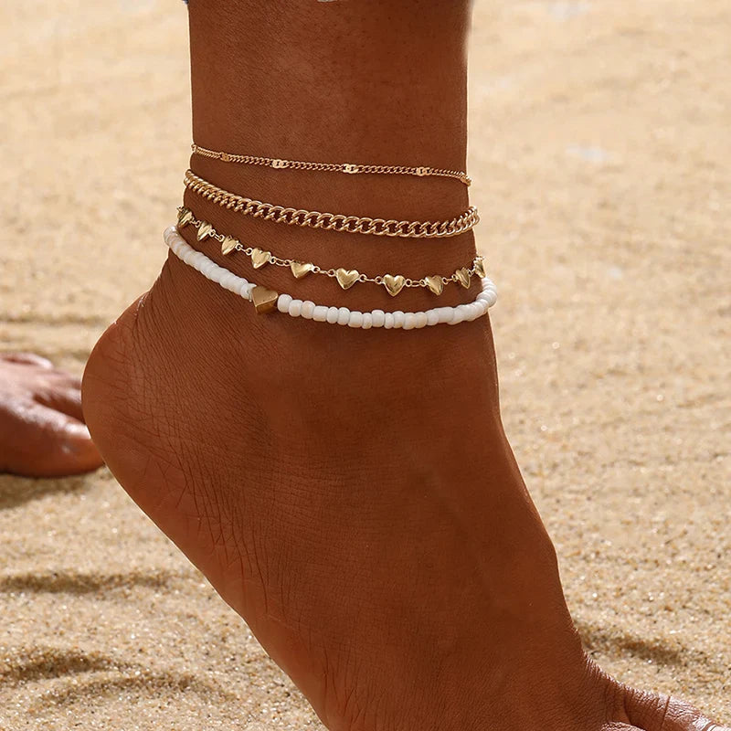Melodie Boho Heart Anklet
