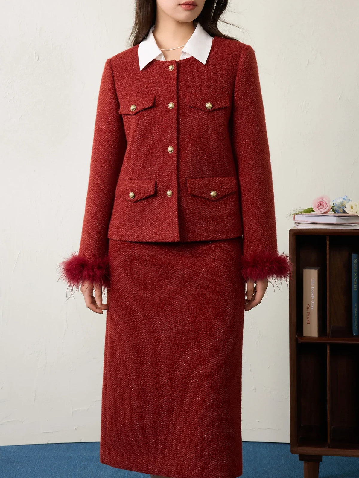 Clara Red Wool Set