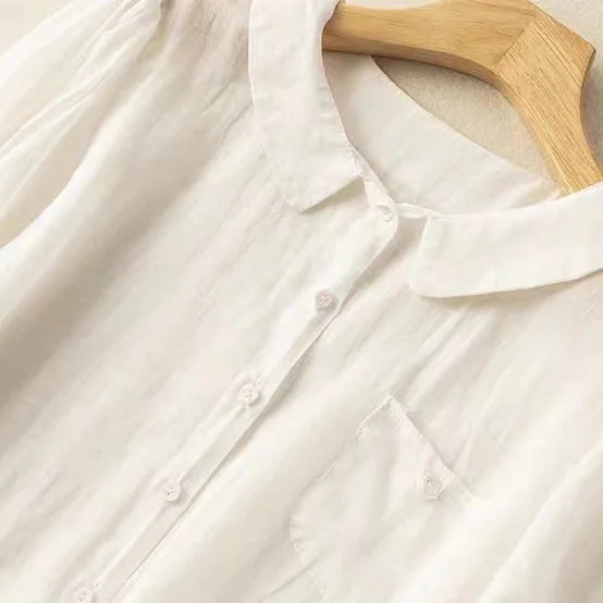 Noelle Linen Doll Collar Shirt