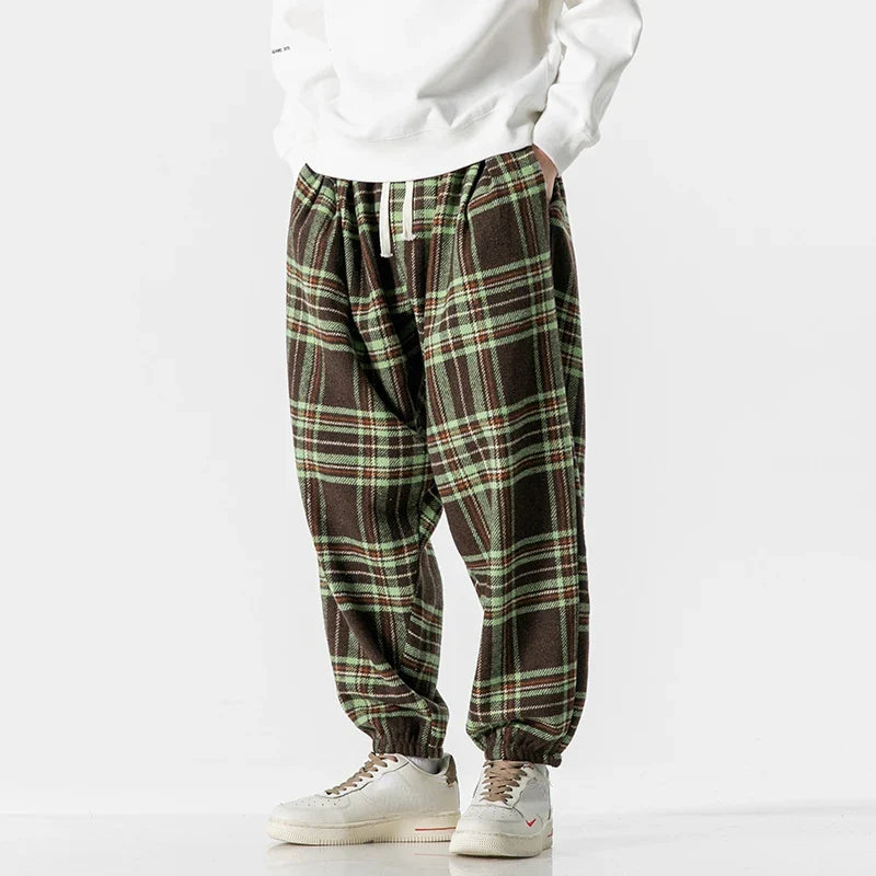 Relaxed Plaid Sweatpants